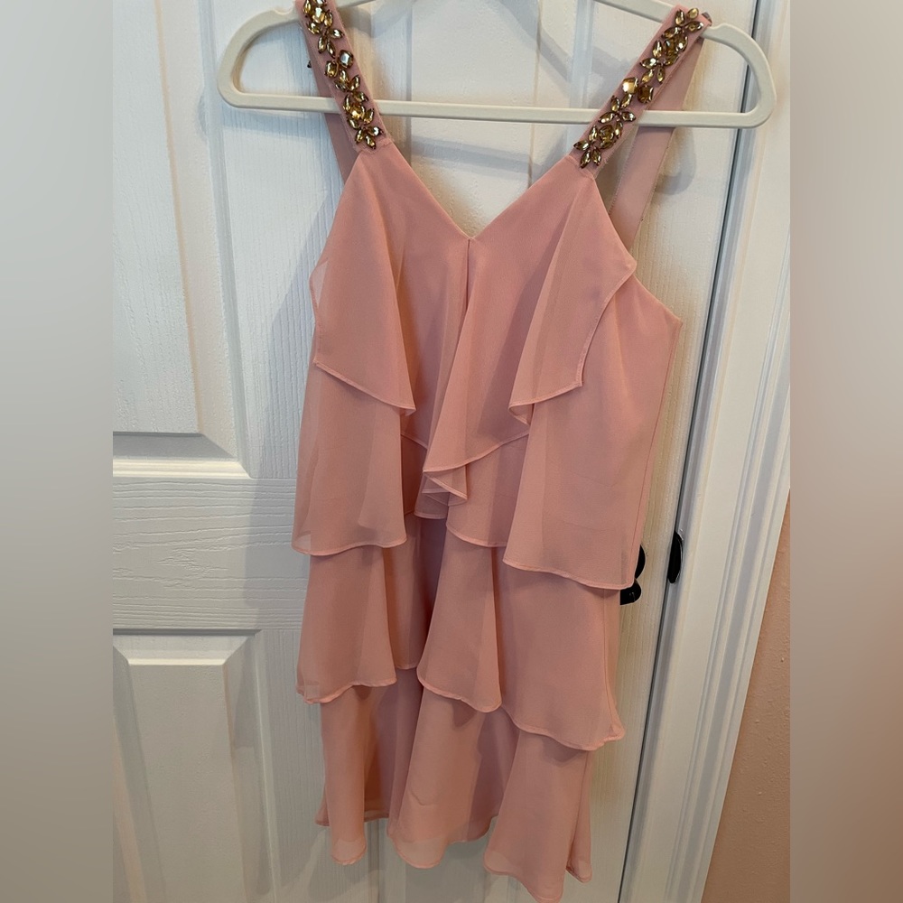 Soft pink BCBG cocktail/wedding dress
